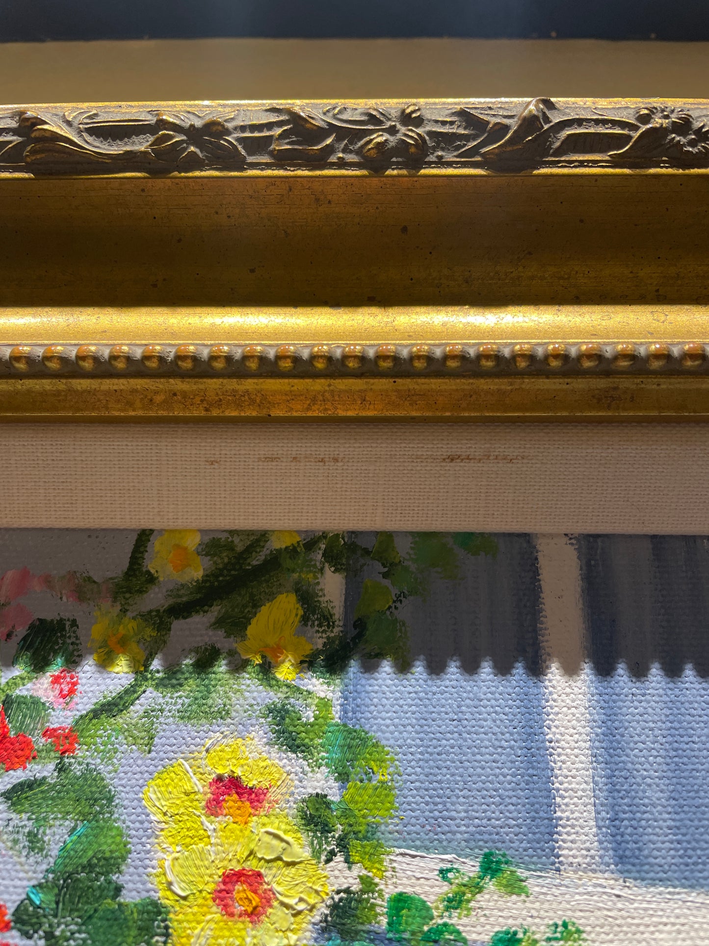 Jeanette Wittenberg Oil on Canvas, Garden with Bay Window (0I8004)