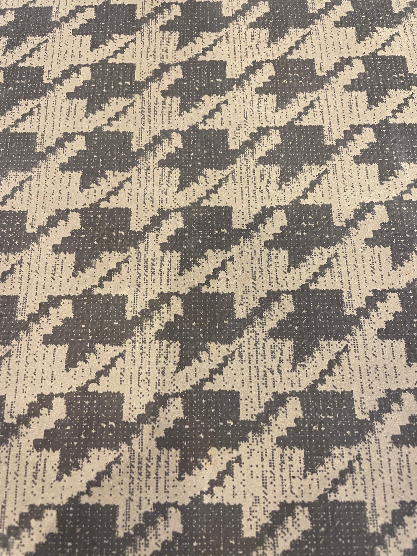 Gianfranco Ferre Home Houndstooth Footstool AS IS (0AG00B)