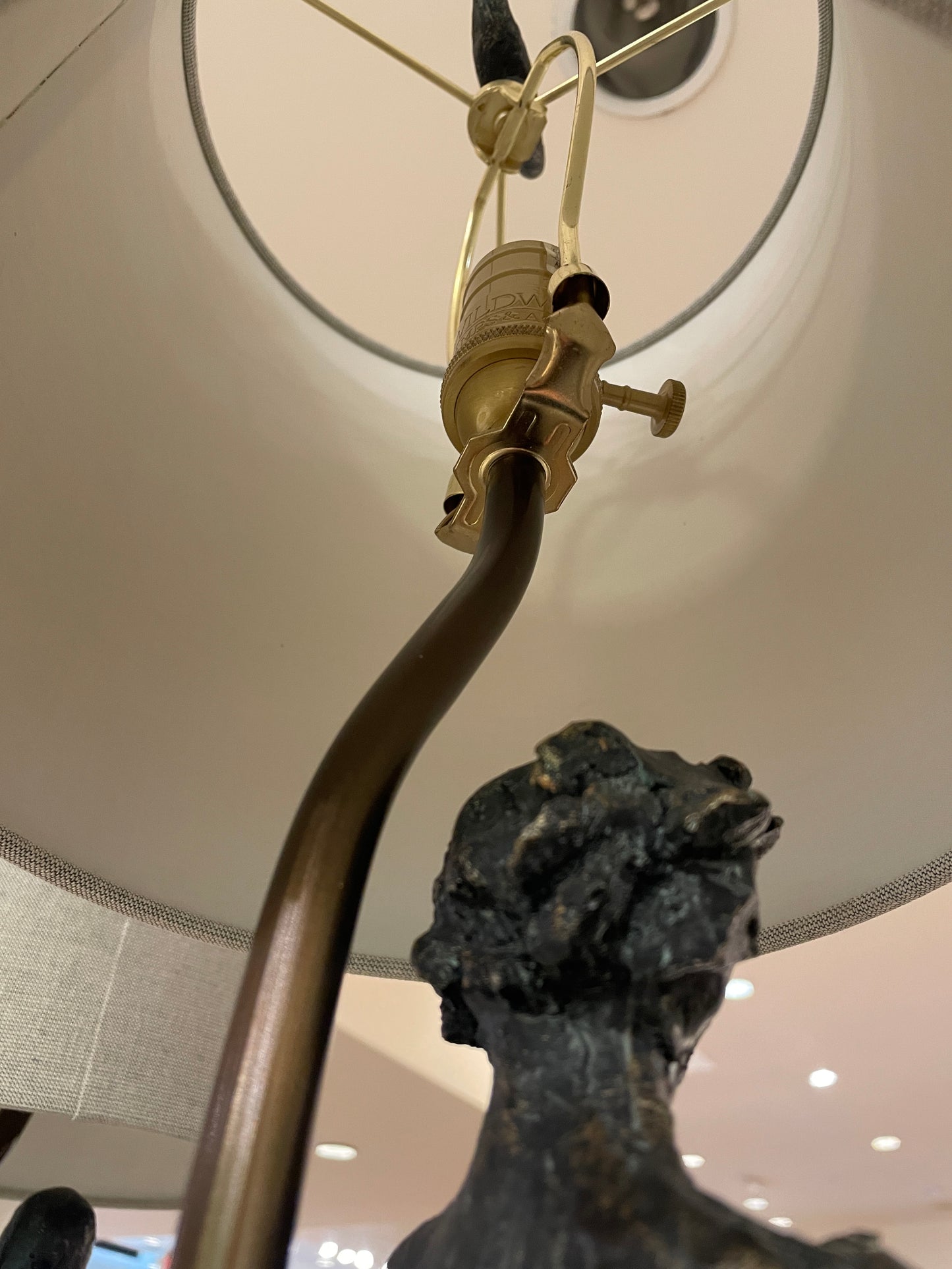 Wildwood "Artemis" and "Gertrude" Figural Buffet Lamps, a pair (0IV002)