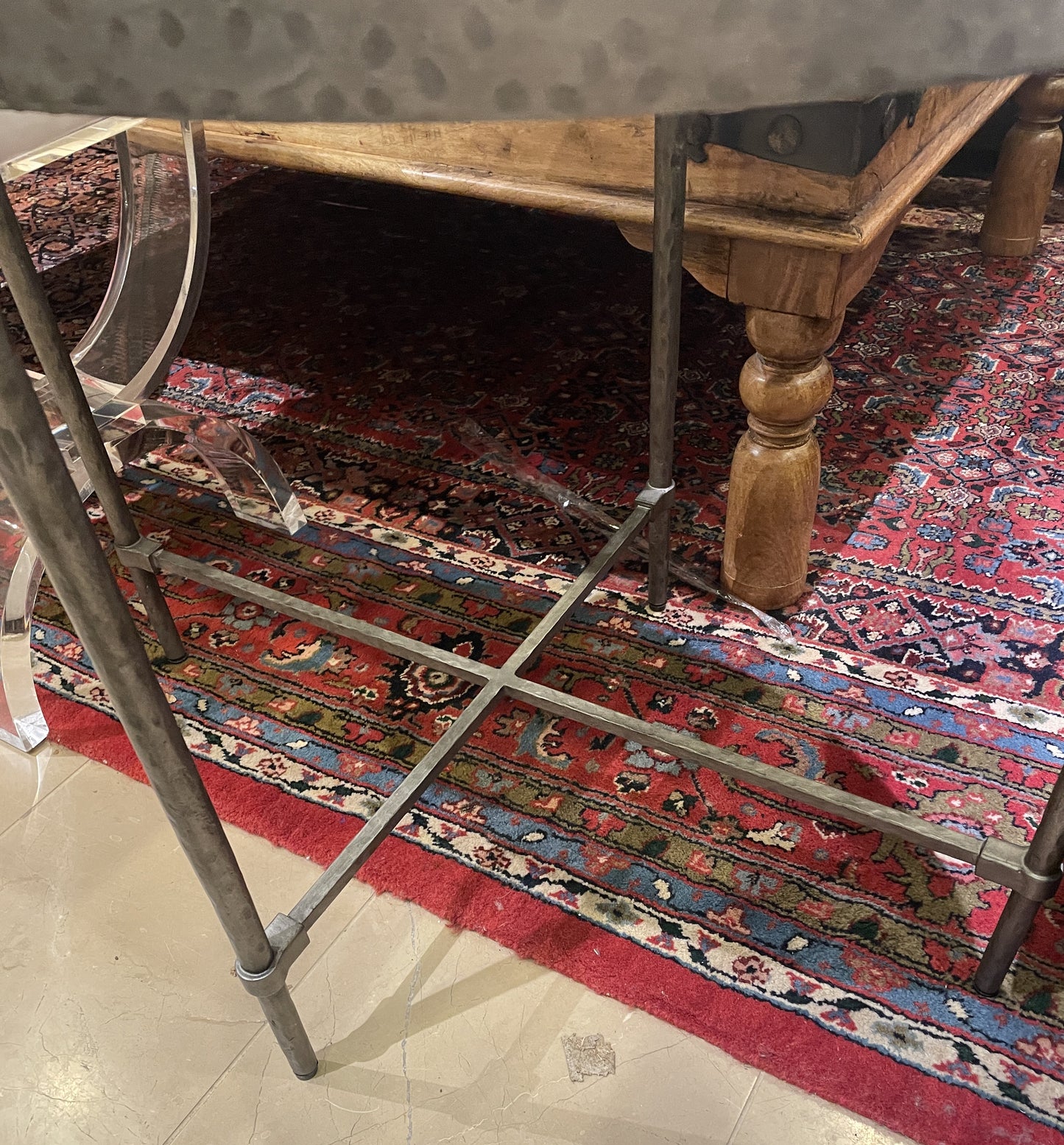 Ambella Marble and Chrome Oval End Table (Two available) (0IV00Q)