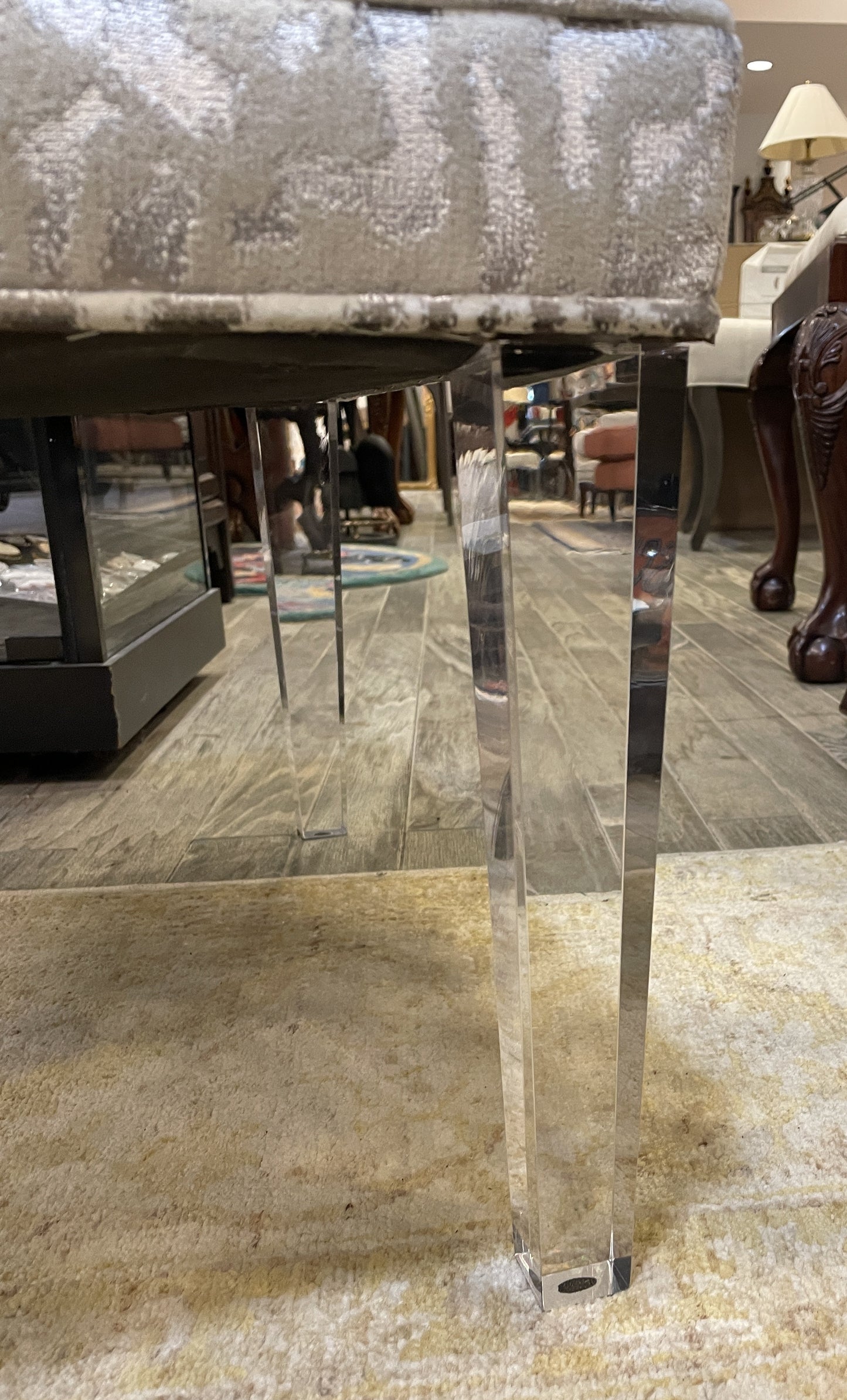 CR Laine "Trent" Ottoman with Acrylic Legs (Three available) (0IV00F)