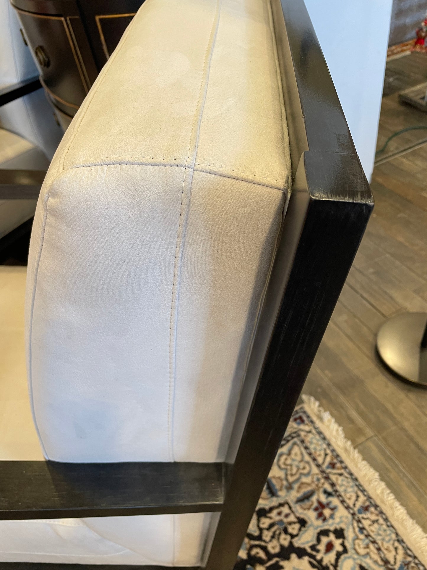 Hickory White Shawn Chair in White Microfiber (Two available) (0IV008)