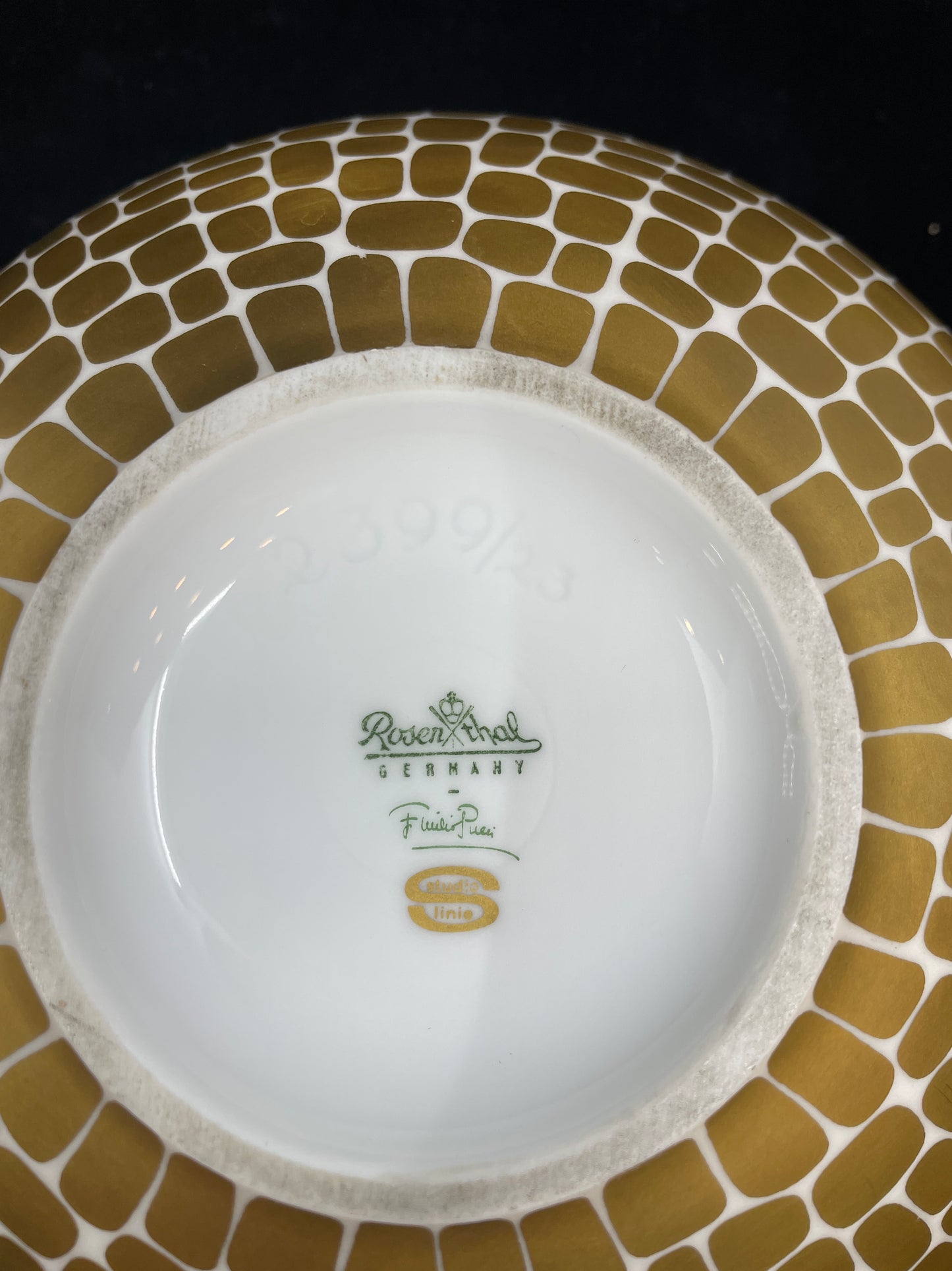 Rosenthal Emilio Pucci Large Metropol Teardrop Bowl (0DW01T)