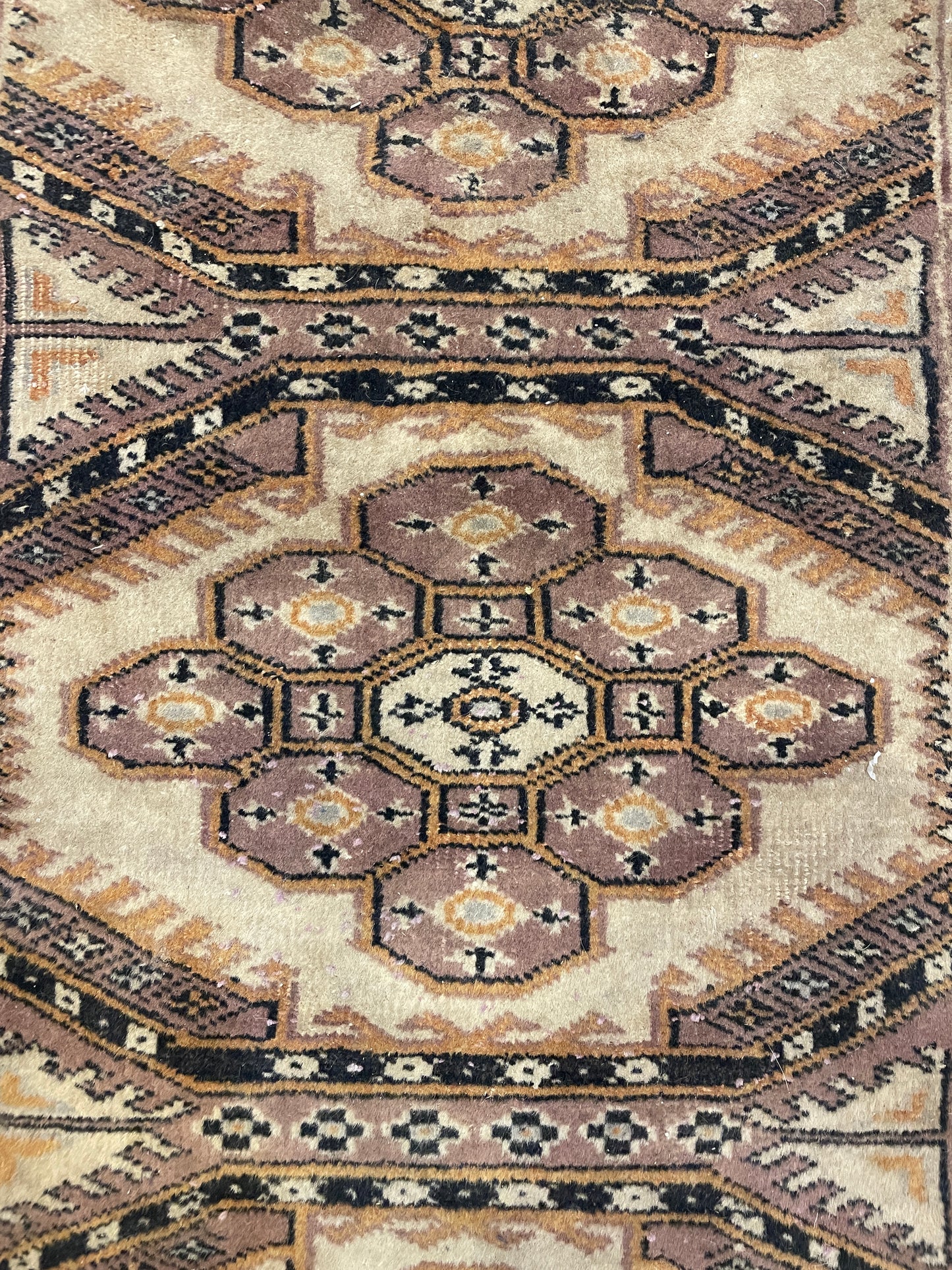 Hand knotted Turkish geometric rug 3x5