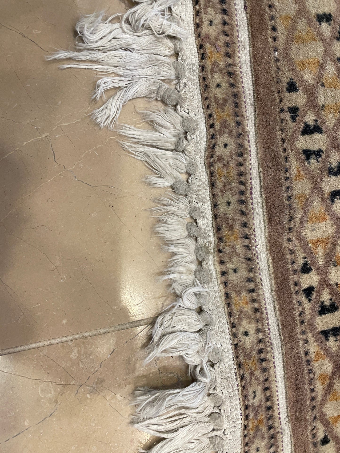 Hand knotted Turkish geometric rug 3x5