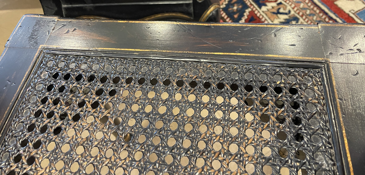Greek Key Regency Bench/Table with Caned Top (0QO00K)