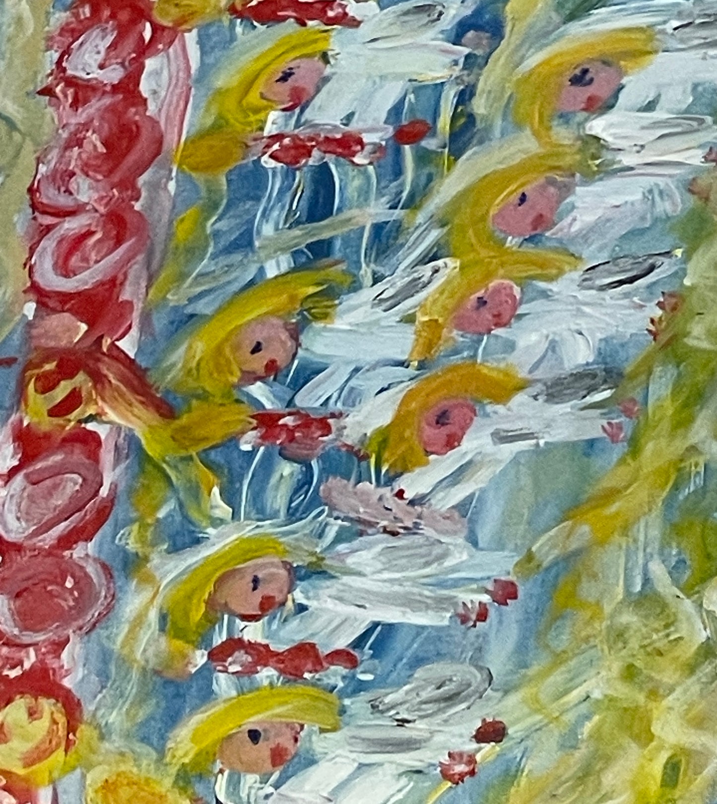 Anne Harris Angels in a line acrylic on canvas (0GF00F)