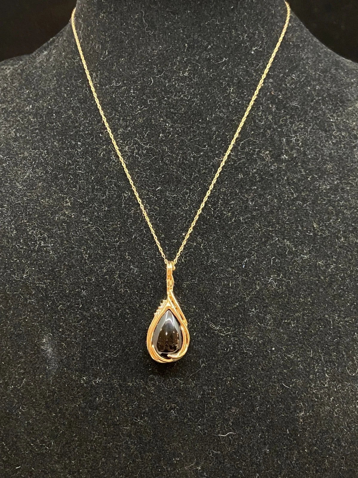 Onyx and Diamond Necklace (20790)