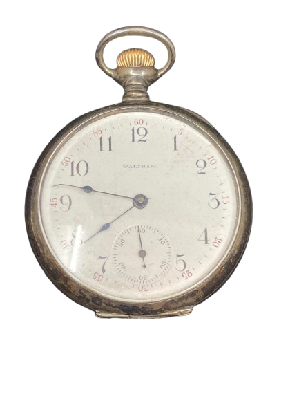 Sterling Waltham Pocket Watch (As Is) (21704)