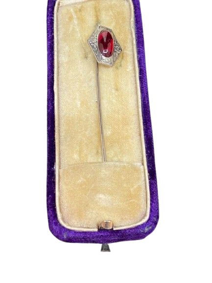 Stick Pin With Red Gem (18716)