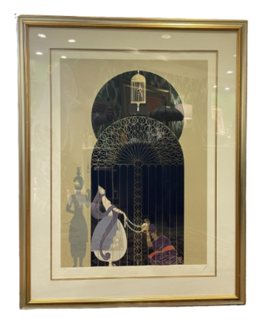 Erte "Bird in a Gilded Cage" Serigraph 36/60 (0DR003)