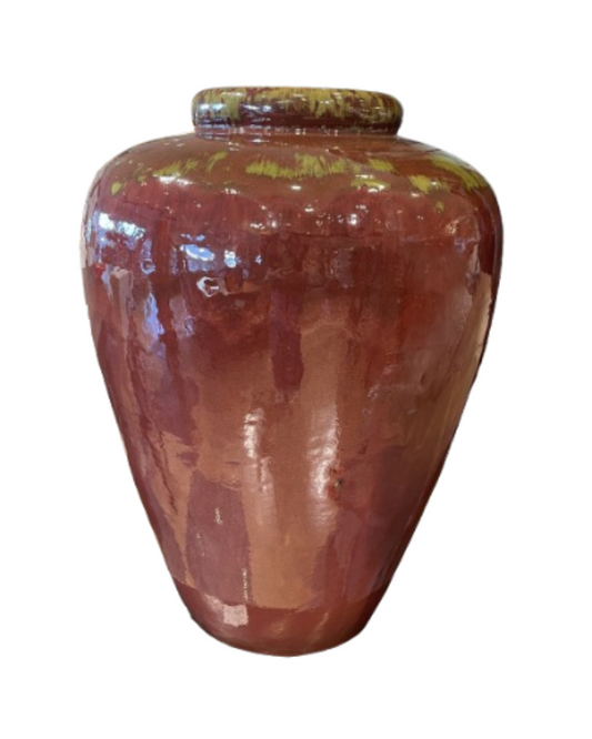 Pair of Large Oxblood Urns (S6Q5TU)