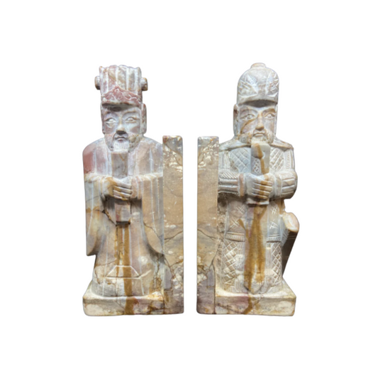 Chinese Soapstone Scholar Bookends (YDLBRN)
