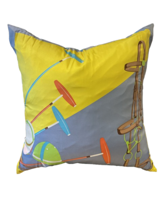 Ralph Lauren Vintage Silk Scarf Pillow POLO (03H015)