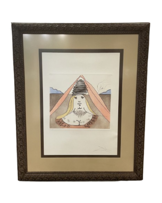 Salvador Dali "The Lady from Dulcinea" Framed Etching (CZ9C78)