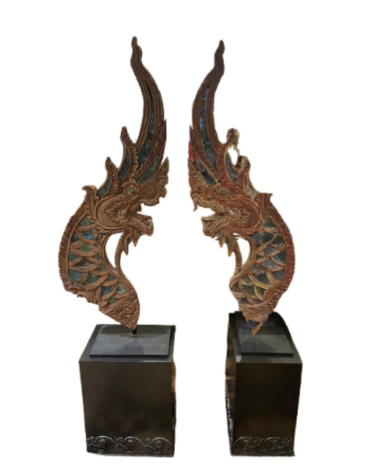 Pair of Thai Naga Sculptures (W8QKJL)