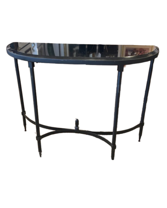 Global Views Fluted Iron Demilune Table (0E7007)