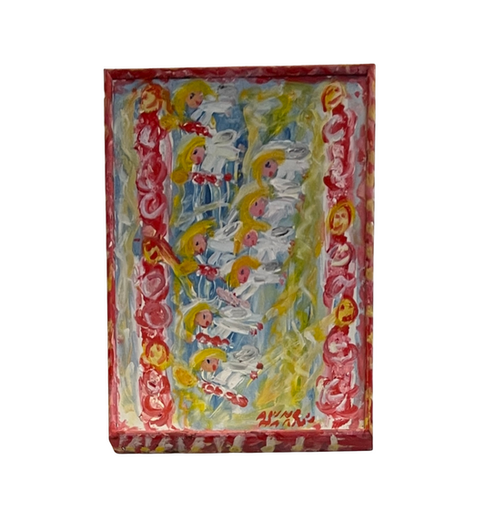 Anne Harris Angels in a line acrylic on canvas (0GF00F)