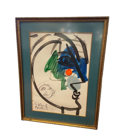 Robert Keil Abstract, the Face Acrylic on Paper (0GF003)