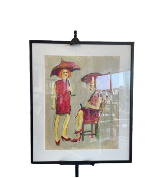 W Michael Bush "Two Umbrellas" Mixed Media (0G0002)