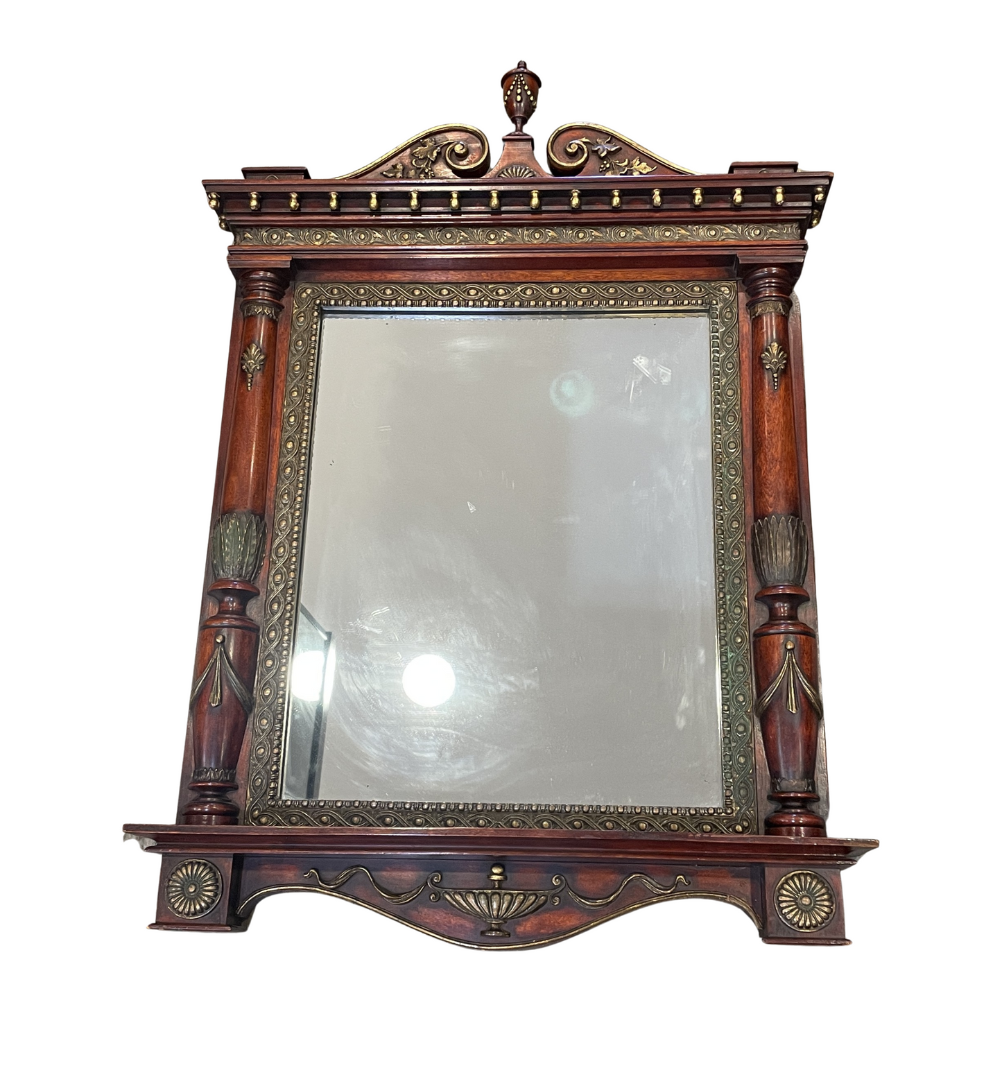 Neoclassical Split Pediment Dressing MIrror with Gilt work (0GG001)