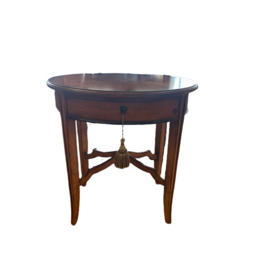 Hekman Oval End Table with Drawer, AS IS (0FY004)