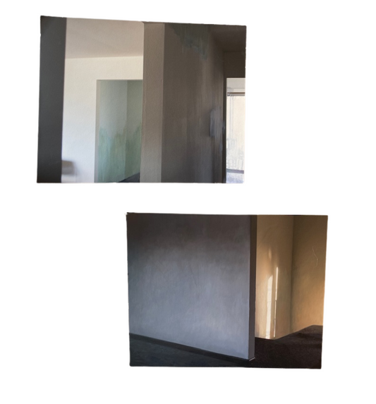 Cherith Lundin "Walls" Oil on Paper Mounted on Board "Walls", a Pair AS IS