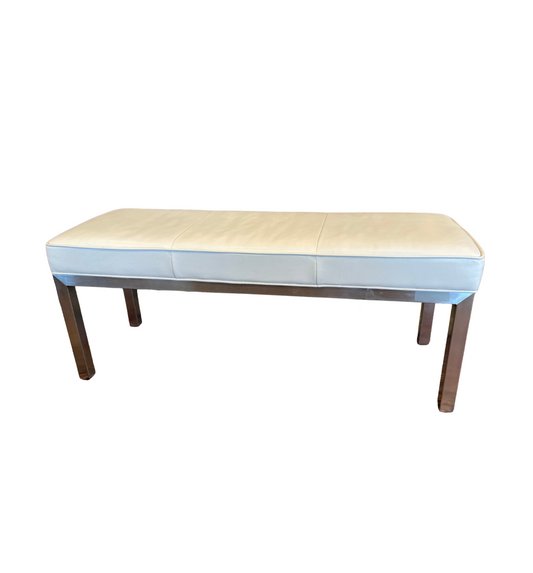 Room and Board Parsons Bench in White Leather (0GM001)