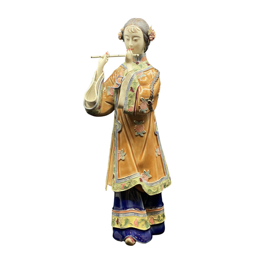 Shiwan Mudmen Geisha with Flute (0G2001)