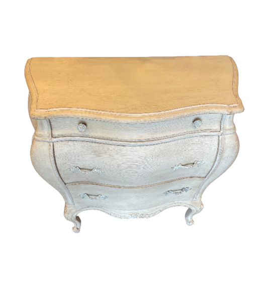 Small painted Bombe Chest, Cream