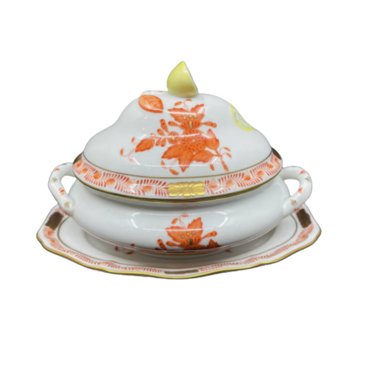 Herend "Bonbonniere Lemon Knob" Tureen with Underplate (7EPV5F)