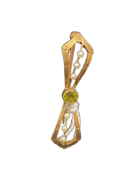 Gold and Emerald Pin (664619)