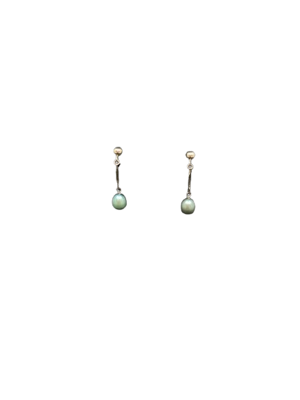 Pearl and Sterling Earrings (15258)