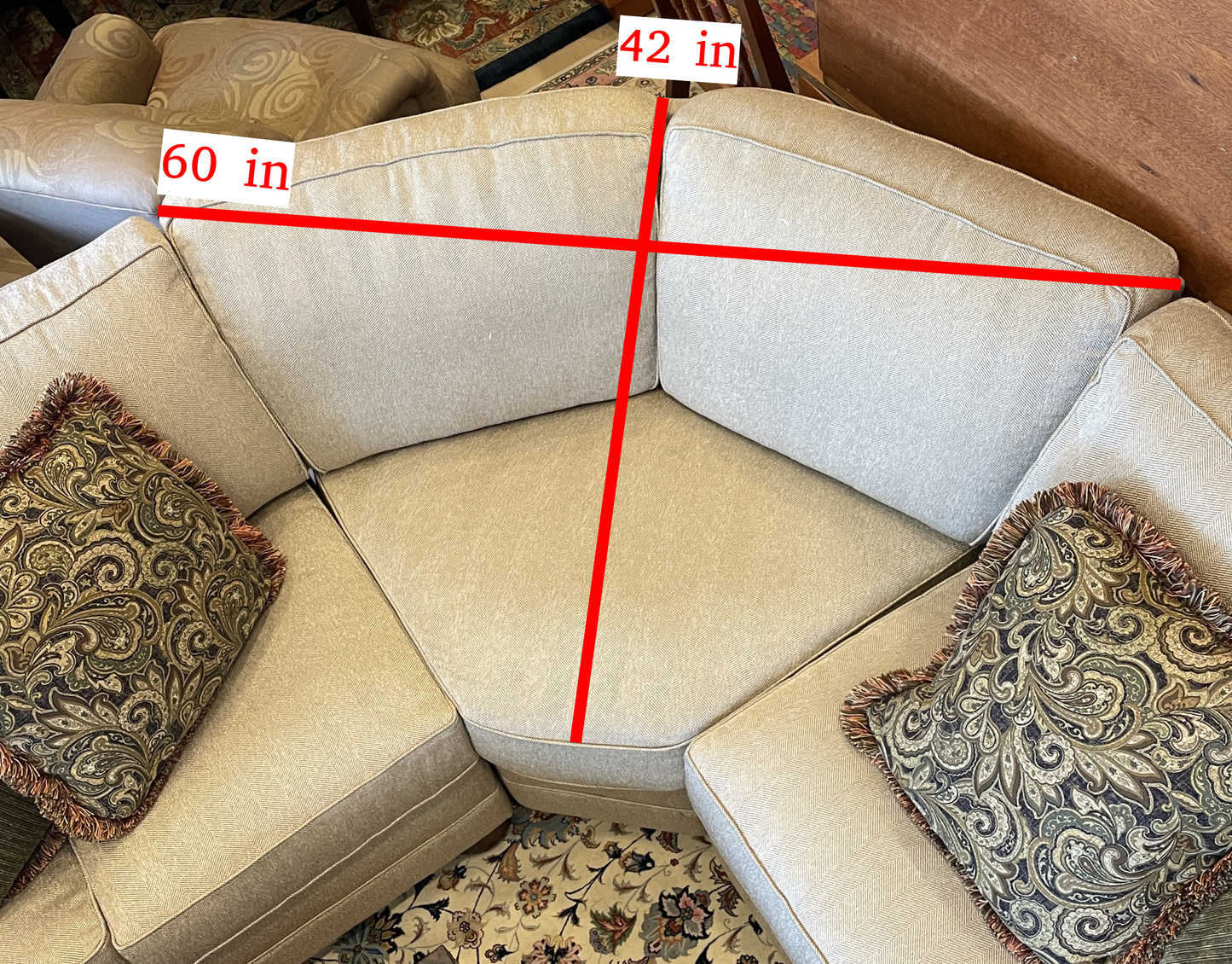 King Hickory Apartment size Sectional Sofa (0GN001)
