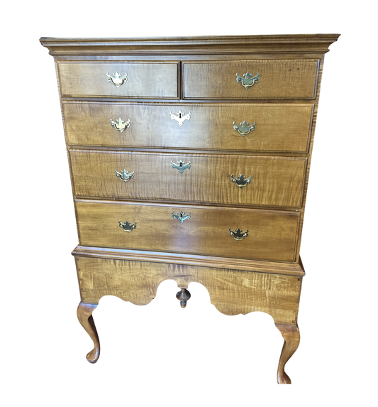 Harden Yale Reproduction of Mabel Brady Garvan Tallboy, curly maple (0C401E)