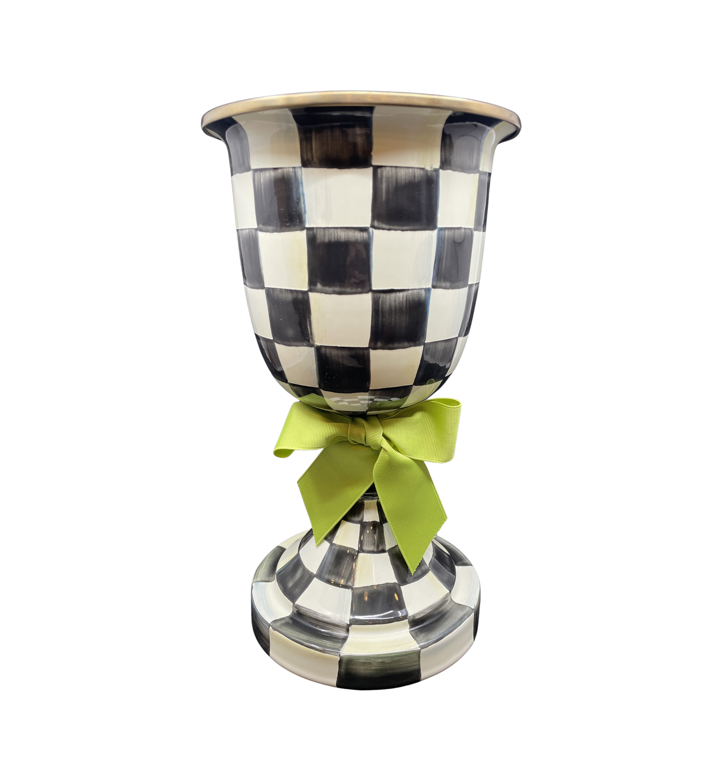 Mackenzie-Childs Courtly Check Pedestal Vase (0NL002)