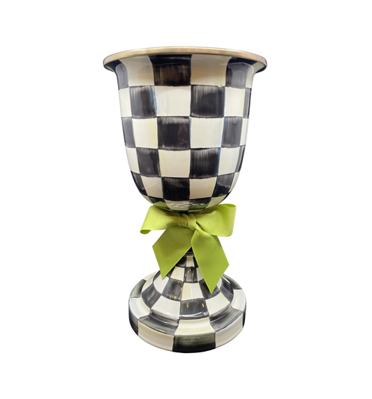 Mackenzie-Childs Courtly Check Pedestal Vase (0NL002)
