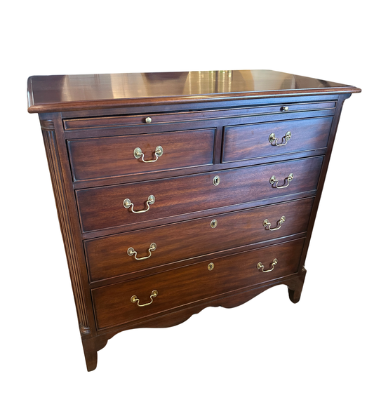 Henkel Harris Block Front Mahogany 5 Drawer Chest (0C401P)