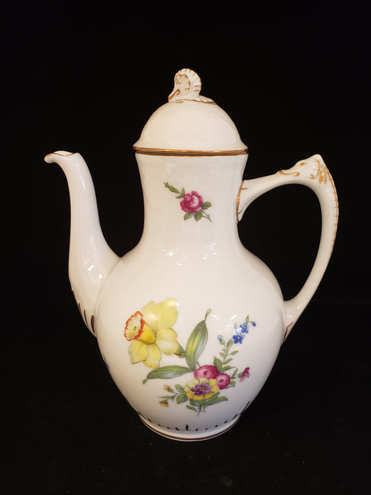 Bing & Grondahl Saxon Flower Coffee Pot