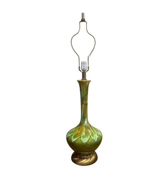 1950's Mid Century Drip Glaze Lamp (0ID003)