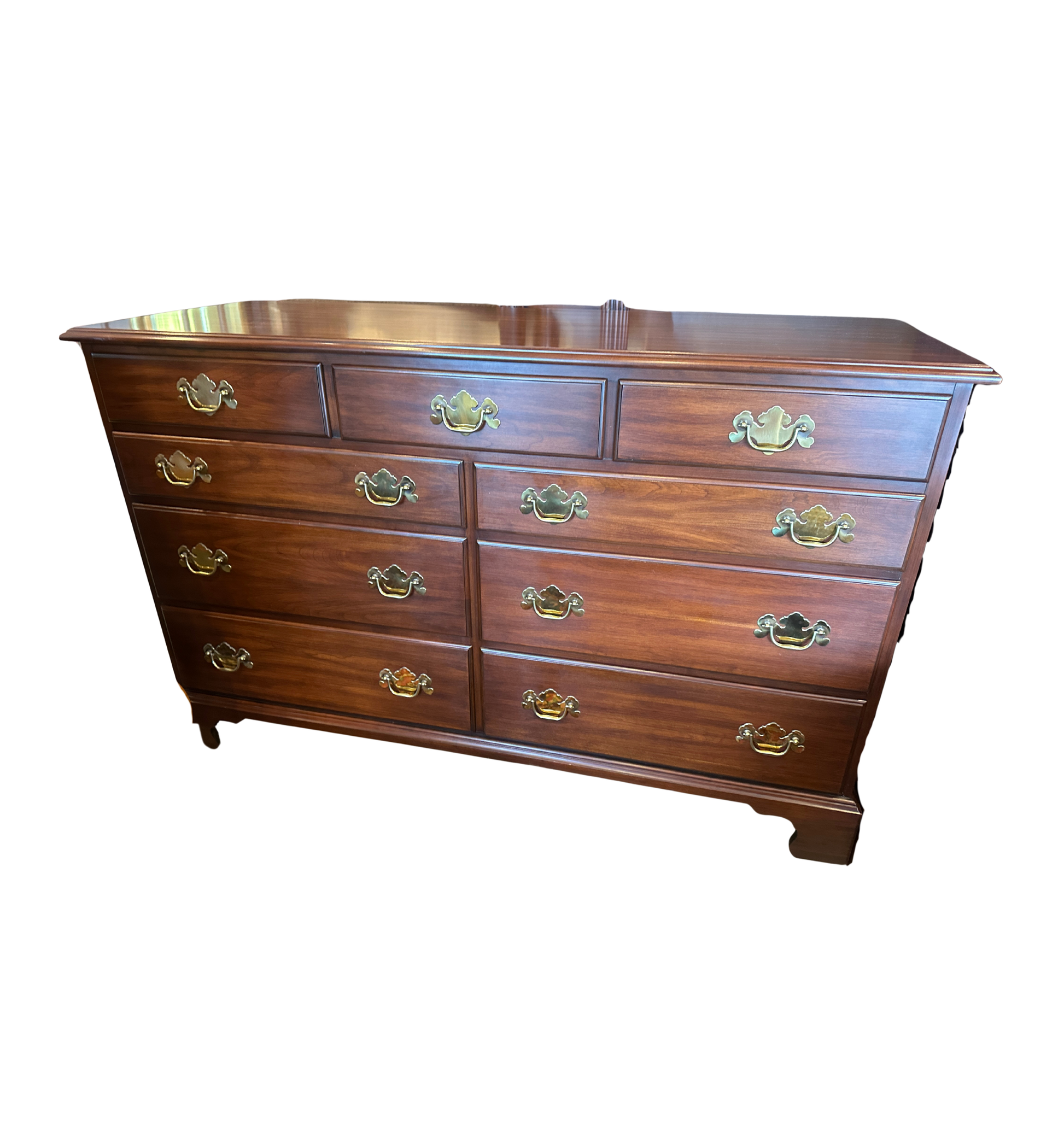 Henkel Harris Black Cherry Chest of Drawers, 9 Drawer (0C400D