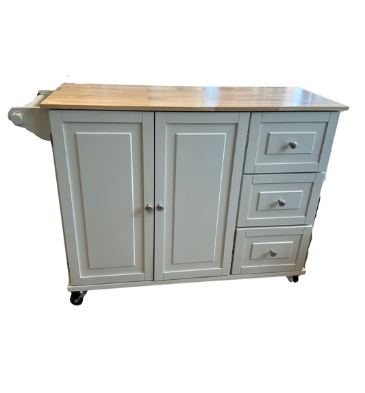 Kitchen Cart with Butcher Block Top (0NW00M)