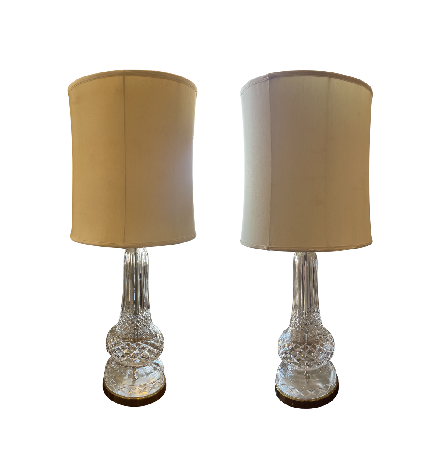 1950's Extra Tall Waterford Lamps, a Pair AS IS (0KE002)