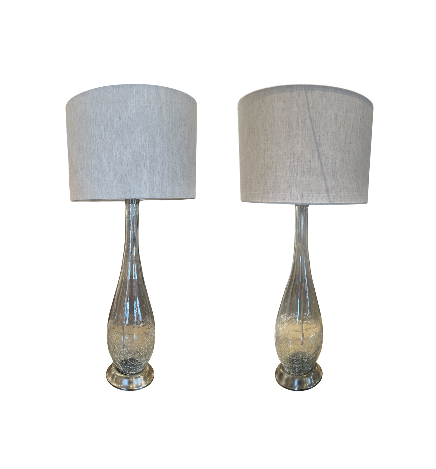 Pottery Barn Stretch Glass Lamps, a Pair (0KF00G)