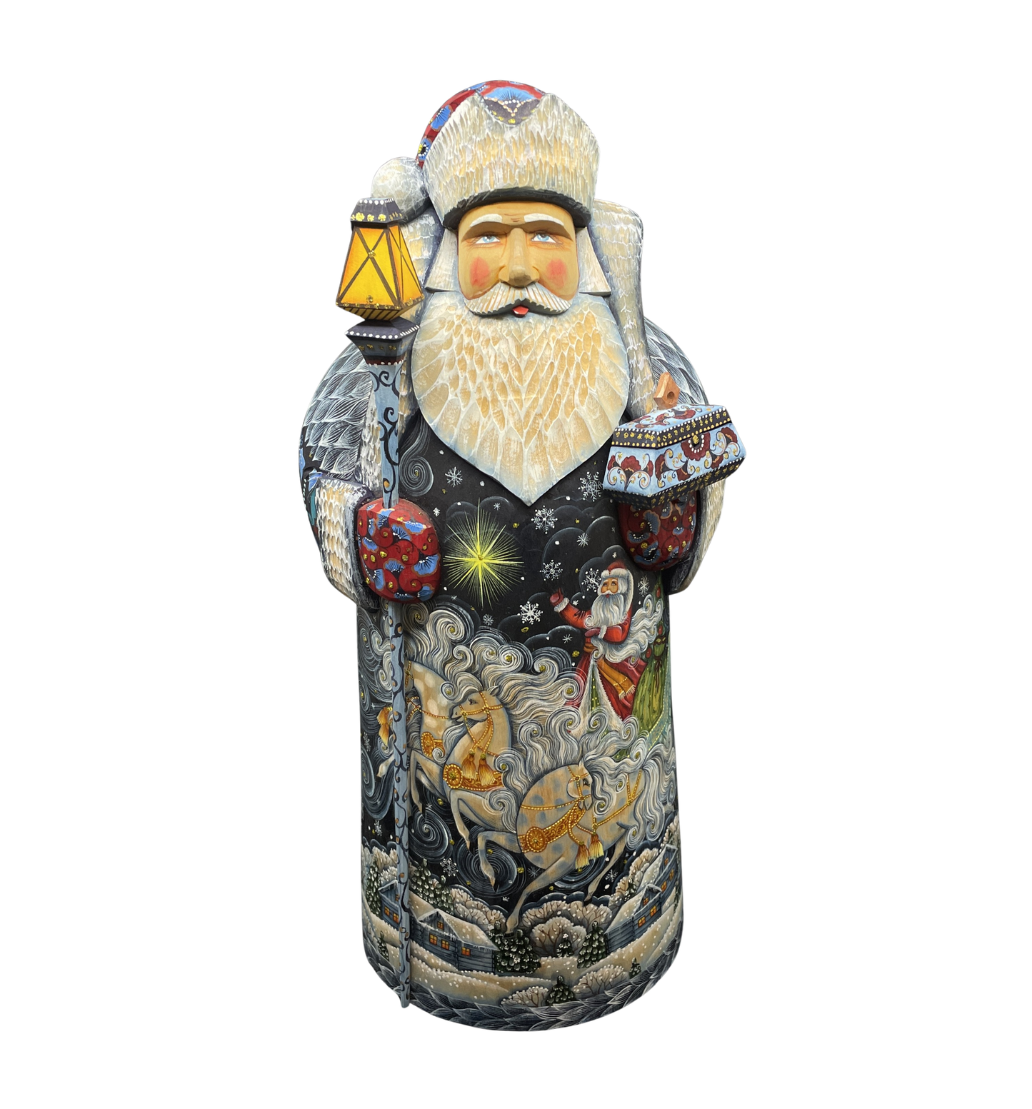 DeBrekht Hand Carved and Painted Santa (0IK00R)