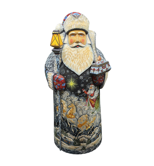 DeBrekht Hand Carved and Painted Santa (0IK00R)