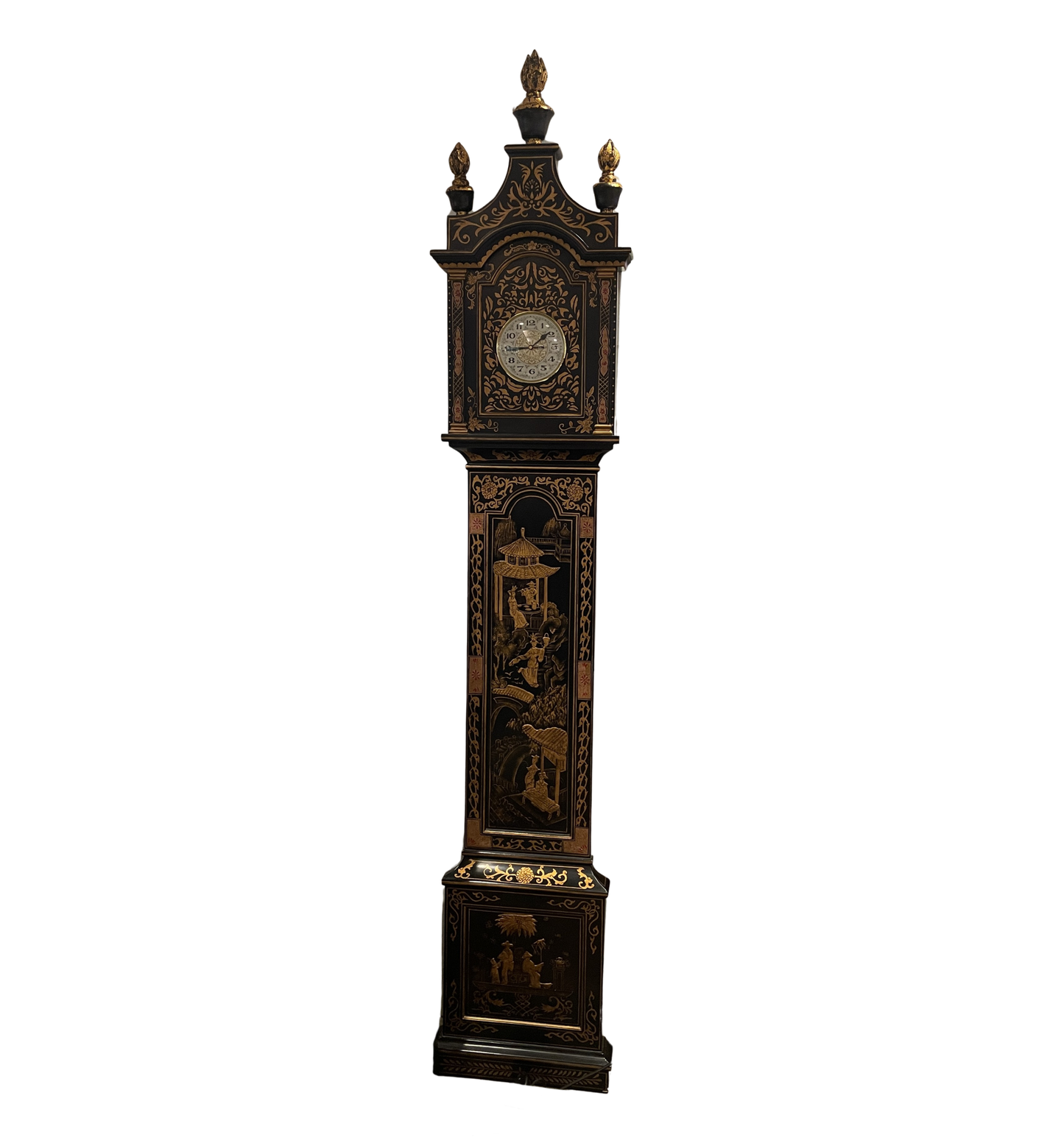 Castilian Low Profile Chinoserie Wall Clock (0IW005)