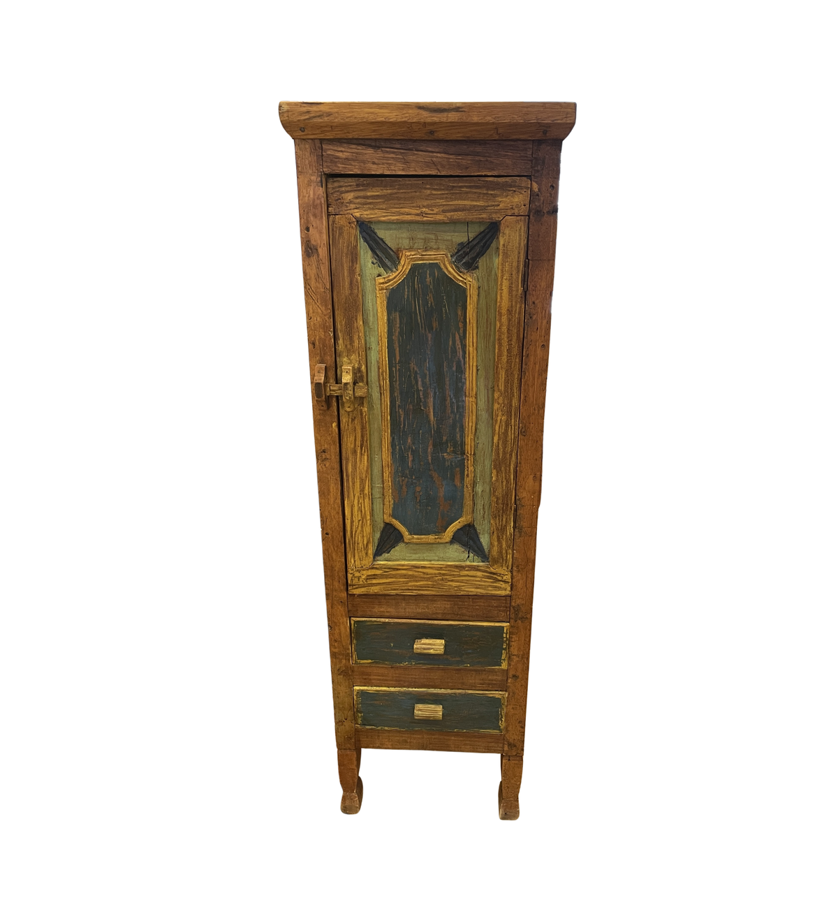 Reclaimed Wood Painted What Not Cabinet (0PQ00C)