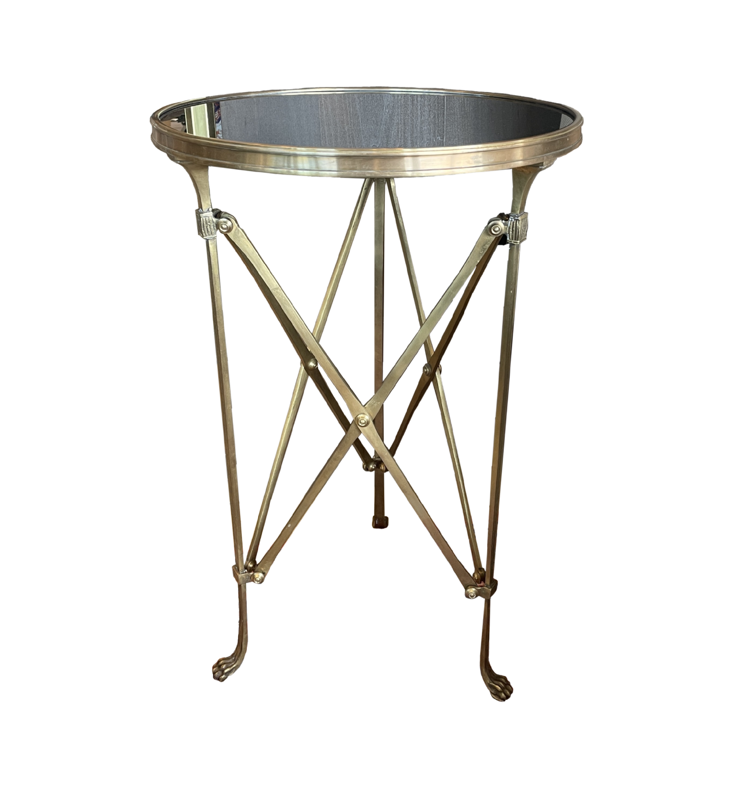 Global Views Directoire Slate and Brass End Table (0OT003)