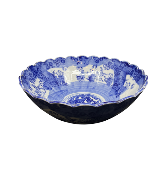 Japanese Katagami Bowl with Scalloped Edge (0NJ00B)